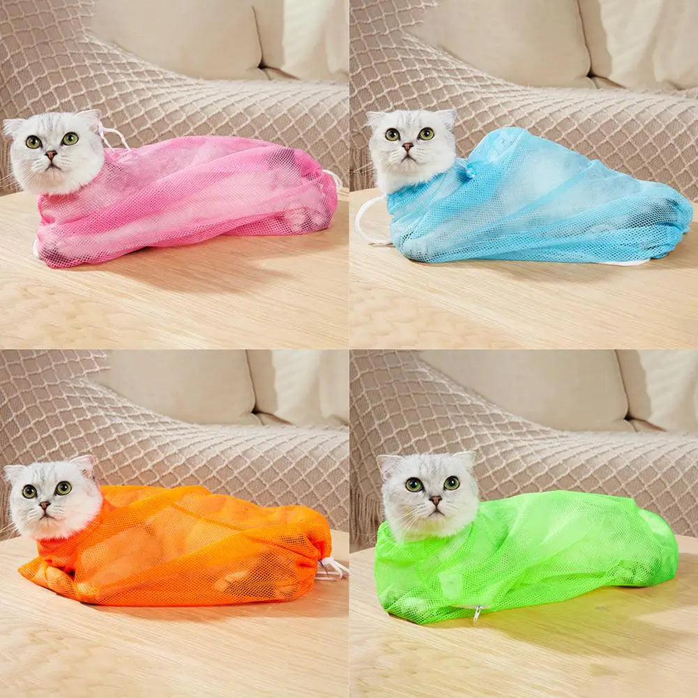 Adjustable Cat Toiletry Bag For Cats Special Bathing Nail Injection, Bathing Restraint Bag, Anti-bite And Anti-scr A1T7