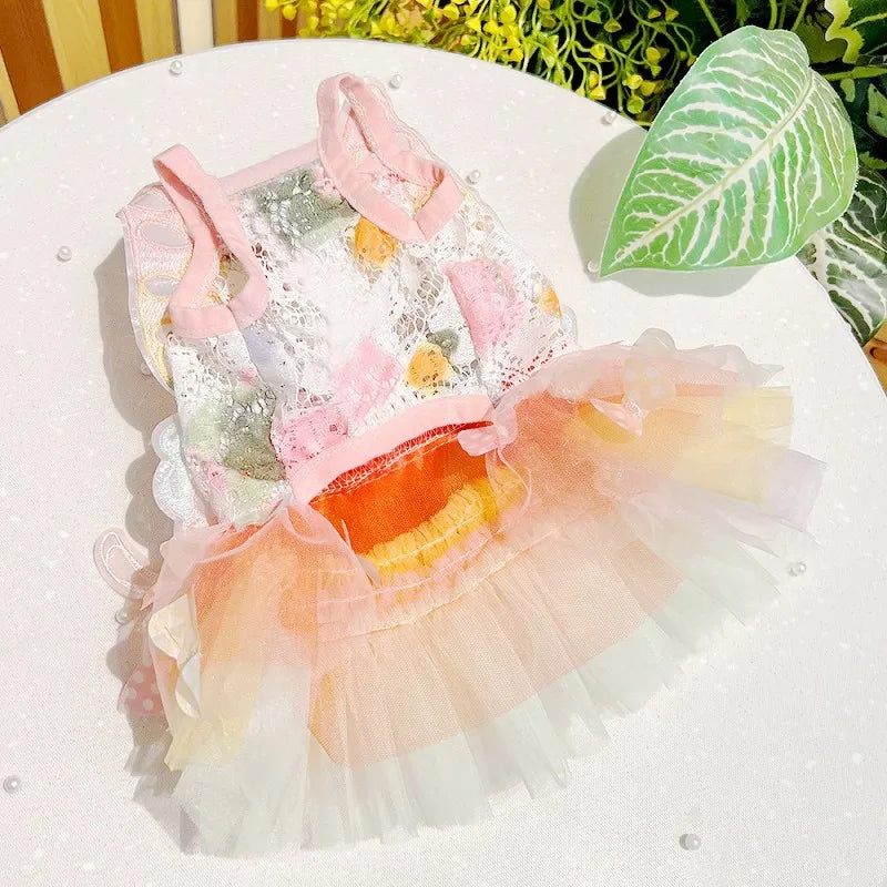 Summer Dog Princess Clothes Pet Skirt Dog Dress for Dogs Cat Dog Wedding Yorkie Chihuahua Poodle Small Dog Clothing Puppy Dress