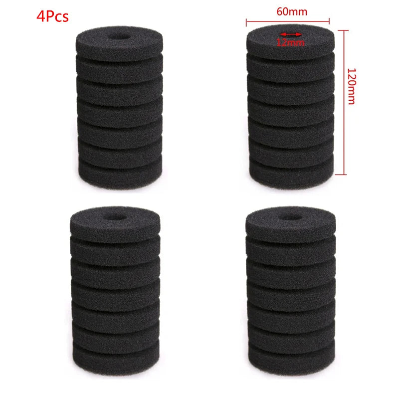 2/4pcs Aquarium Foam Filter Sponge For Filter Fish Tank Air Pump Biochemical Replacement Fish Aquatic Spong Aquarium Accessories
