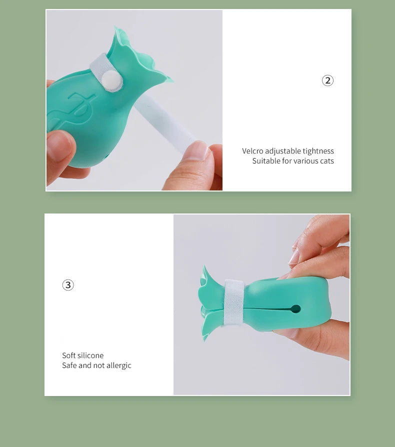 Silicone Anti-scratch Cat Foot Shoes for Grooming Bath Washing Claw Paw Cover Protector Silicone Pet Grooming Tools