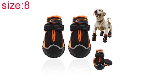 UXCELL 4pcs Casual Dog Shoes Waterproof Anti-Slip Dog Shoes Dog Boots Paw Protectors Outdoor Walking Protector Pets Shoes
