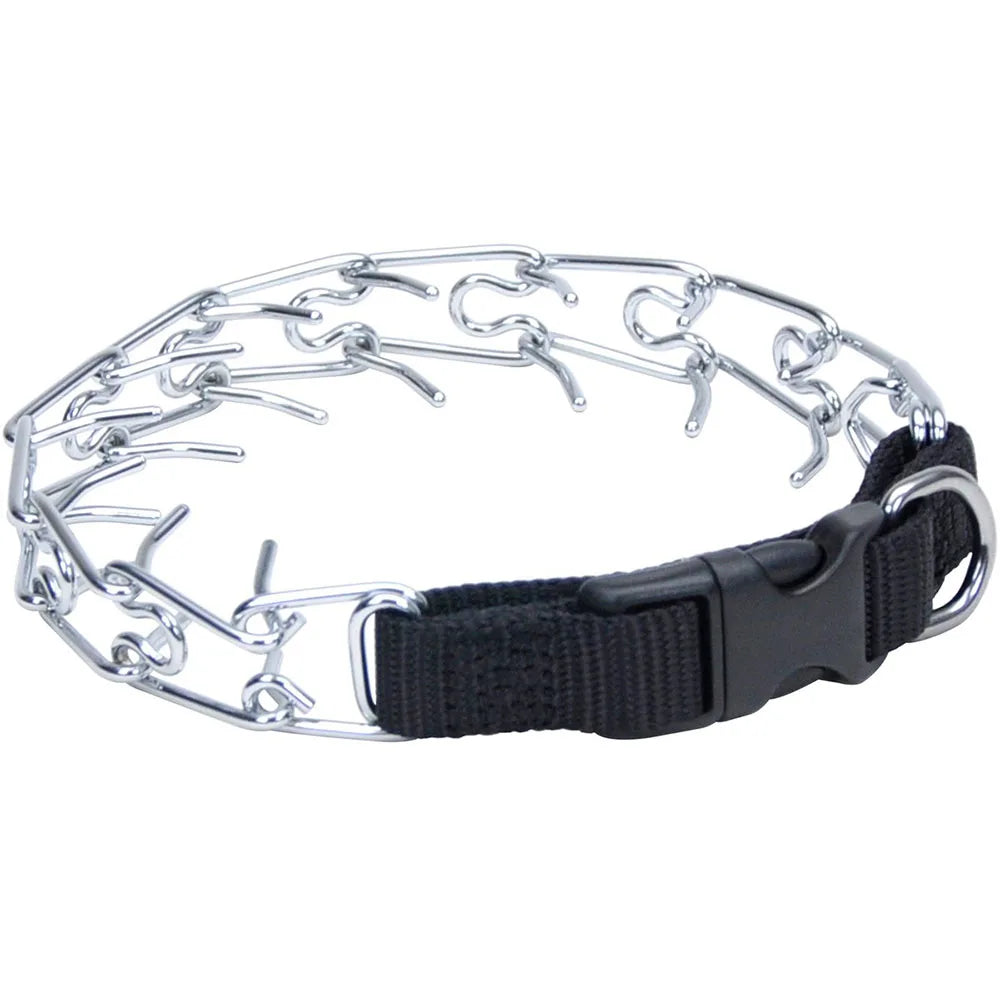 Dog Prong Pinch Collar Adjustable Quick Release Dog Training Collar with Rubber Tip for Small Medium Large Dogs Pet Dog Supplies