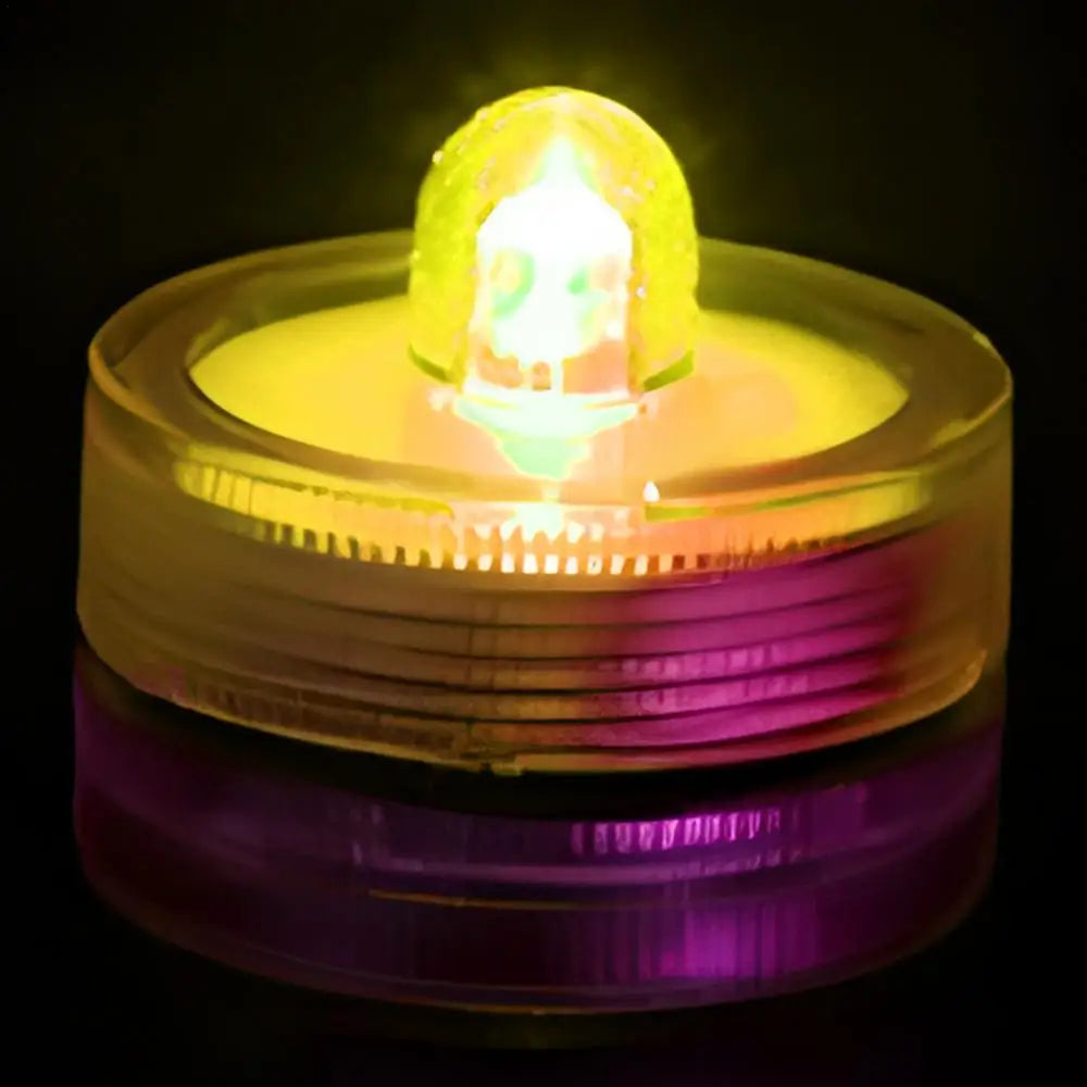 Waterproof LED Lights For Vases Flameless Battery Operated Pond Underwater Small Tealights Aquarium Decoration Novelty Lighting