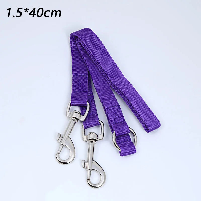 Double Twin Dual Coupler Dog Leash Two in One Strong Nylon V Shape Adjustable Pet Dog Leash Colorful Two Ways 2 Dogs Pet Lead