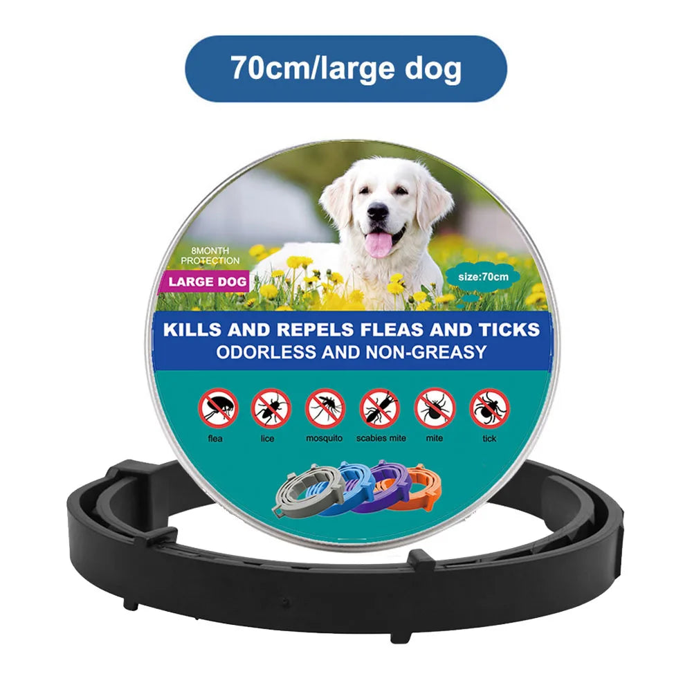 38cm 70cm Retractable Deworming Dog Cat Collar Pet Anti Flea Ticks Collar Repellent Mosquito Pet Collars for Cats Dogs Products