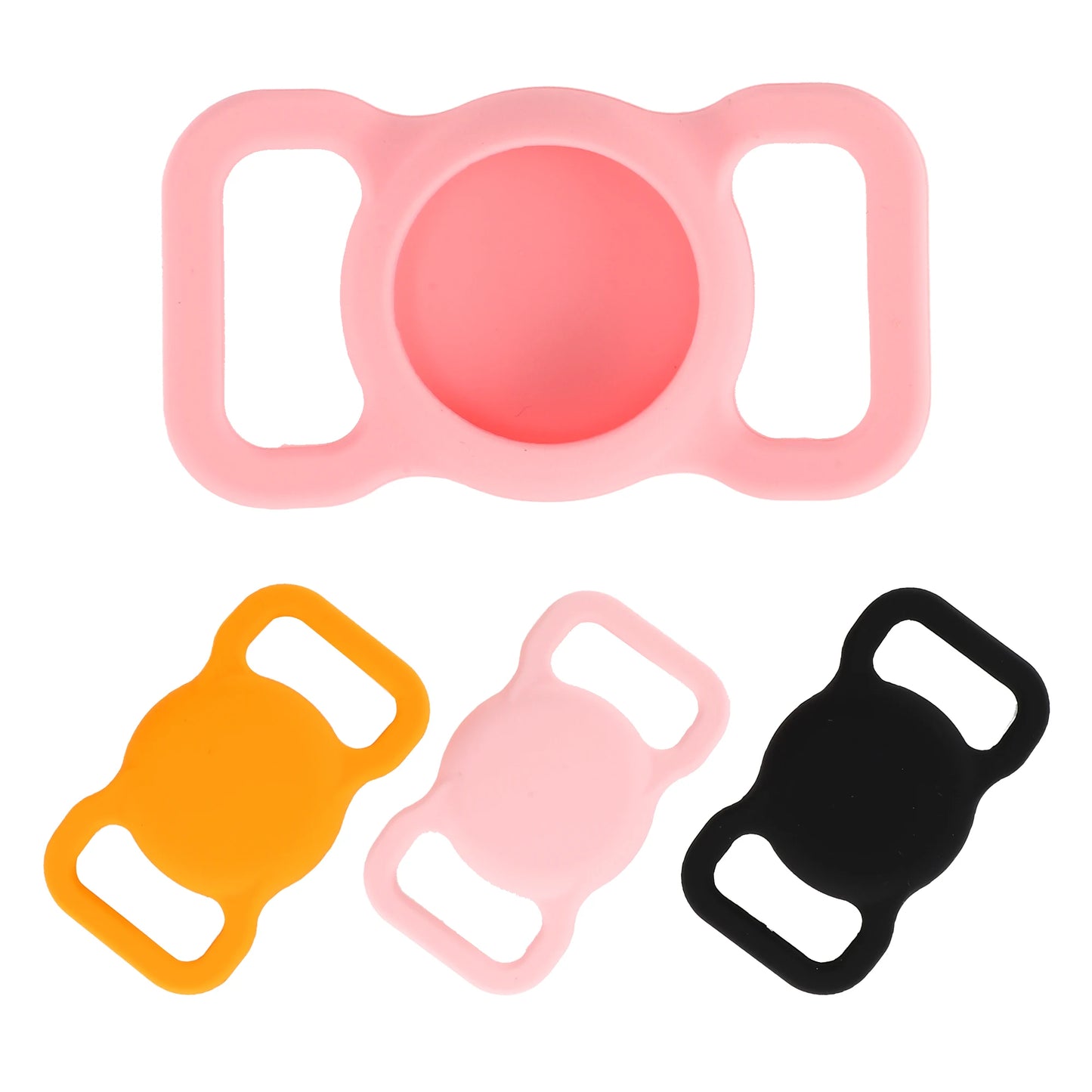 UXCELL 3 Pcs Airtag Case Dog Cat Collar Silicone Tracker Case Protective Case For Apple Air Tag No include GPS