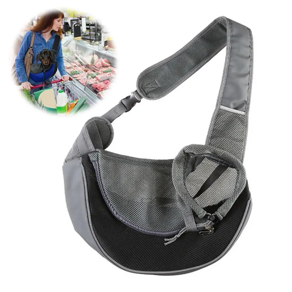 Large Space Pet Travel Shoulder Bag, Widened And Thickened Shoulder Strap Design Does Not Squeeze Breathable Mesh Pet Backpack