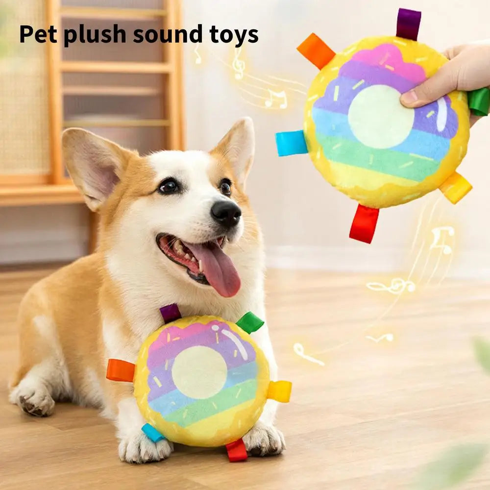 Squeaky Pet Toys Dog Plush Sound Chew Toys Bbiscuit Shape Animal Squeaky Dog Chewing Toy Plush Dog Toys Puppy Chewing Sound Toy