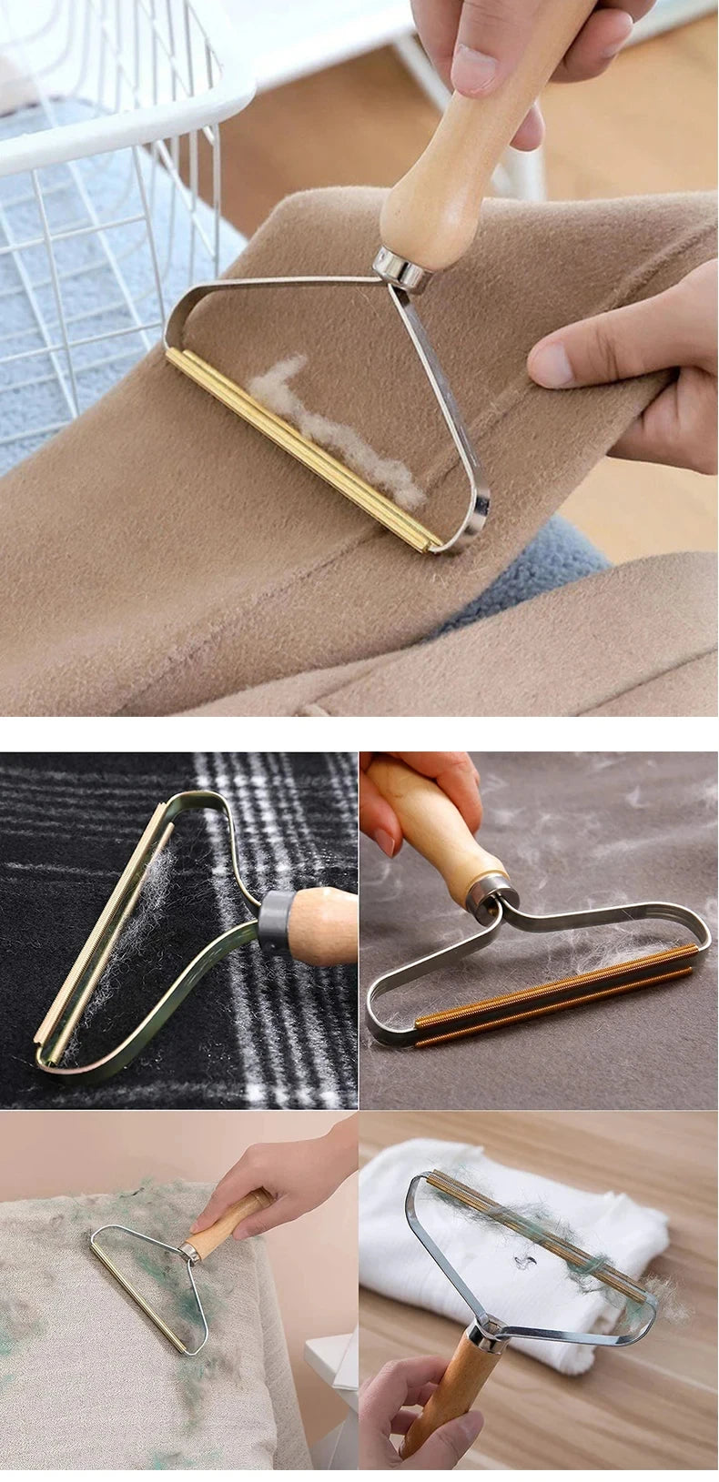 1pc Portable Lint Remover Carpet Wool Coat Clothes Manual Shaver Removal Scraper Cleaning Tool Pet Hair Remover Brush
