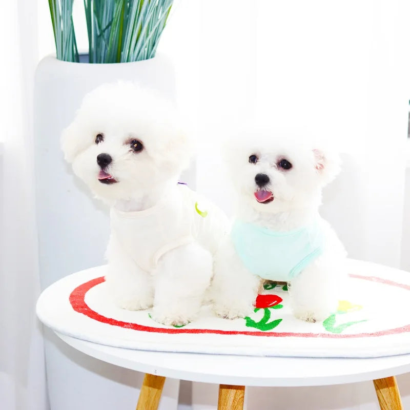 Summer Dog Vest Puppy Clothes for Small Dog Pet Solid Shirt Small Dogt Shirt Chihuahua Bichon Dog Undershirt Girls Dog Costume