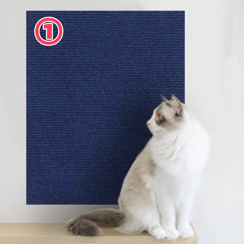 Wall Anti Cat Scratch Sofa DIY Cats Scratch Board Sofa Protection Paws Sharpen Trimmable Self-adhesive Carpet Cats Scratch Board