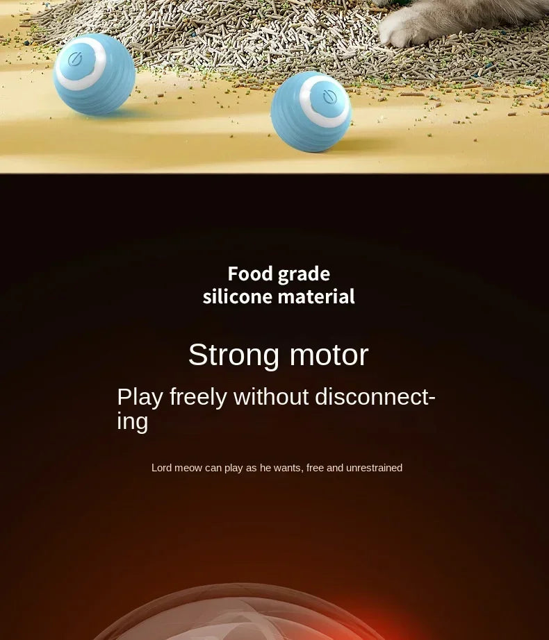 Funny Cat Ball Pet Toy Ball Gravity Rolling Ball Cat Self-Happiness Ball Bite-resistant and Boredom Relieving Automatic Rolling