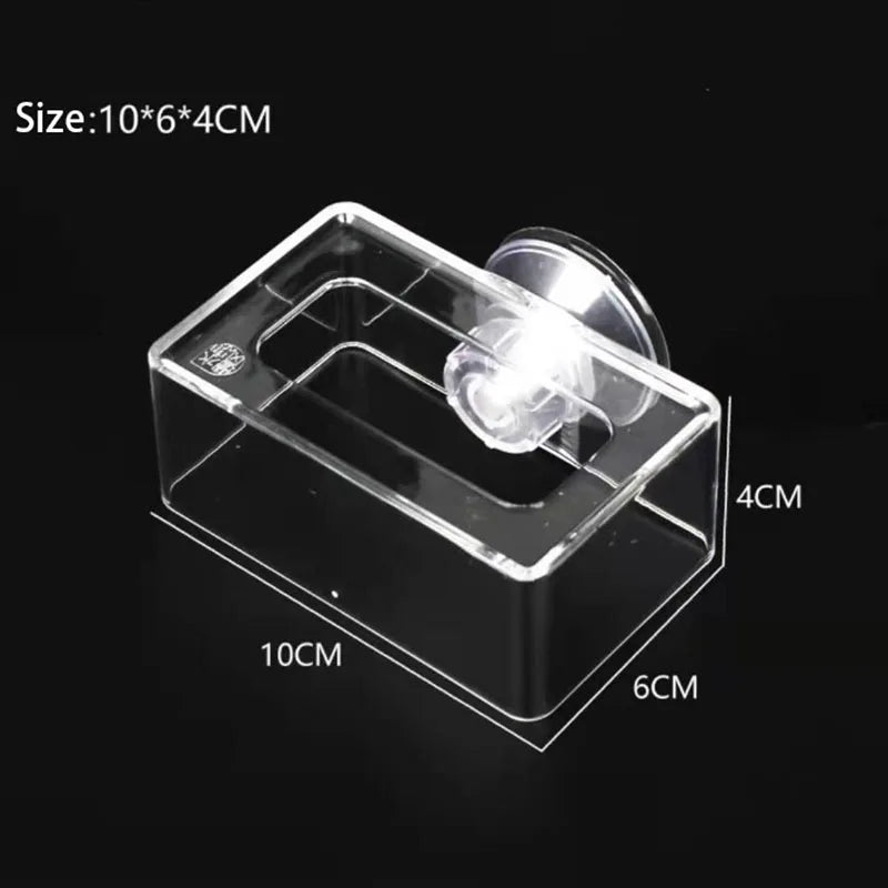 1Pcs Fish Feeding Aquarium Feeding Ring Fish Tank Station Floating Food Tray Feeder Aquarium Accessory with Strong Suction Cups