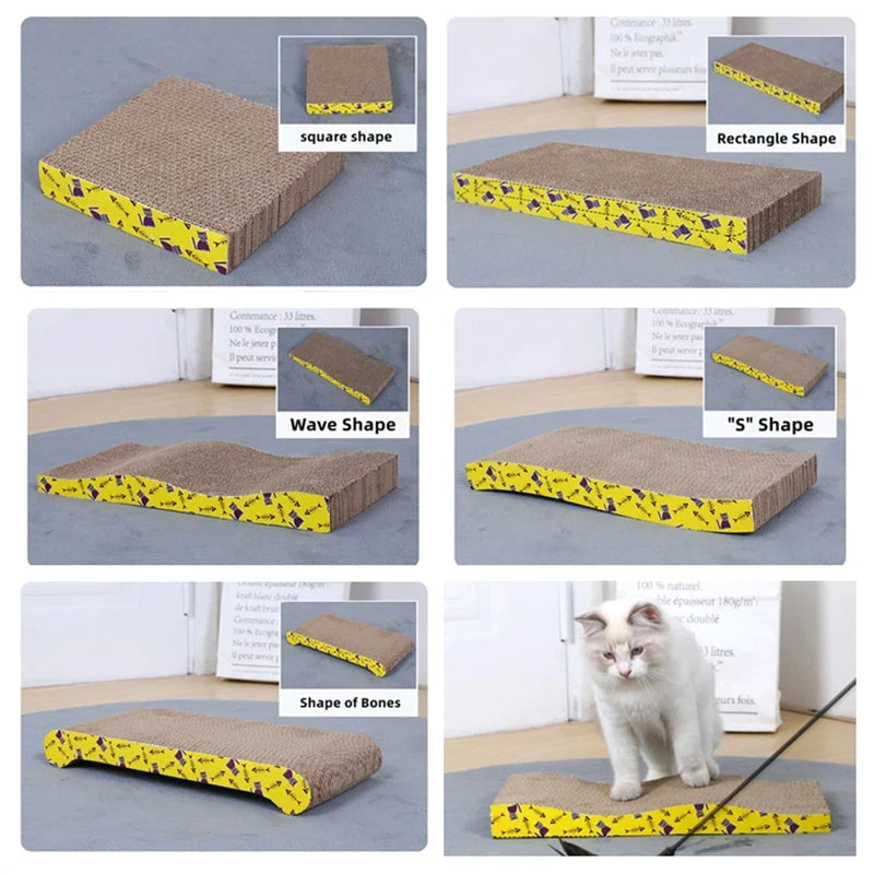 Cat Toys Pet Cat Scratching Board Corrugated Cardboard Pad Grinding Nails Interactive Protecting Furniture Cats Scratcher Toy