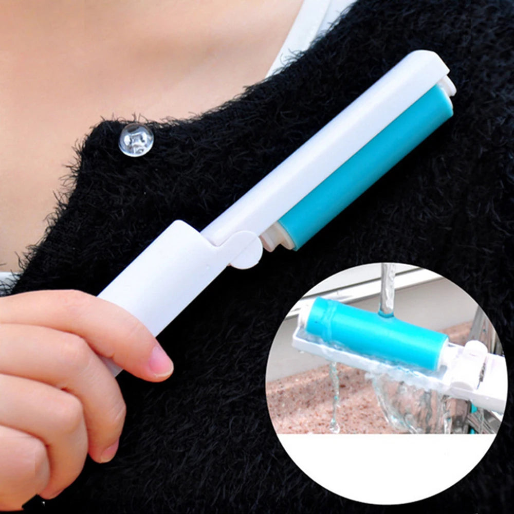 Washable Lint Sticking Roller Portable Pet Hair Remover Tool Reusable Roller Brush for Sofa Clothes Dog Cat Hair Sticking Roller