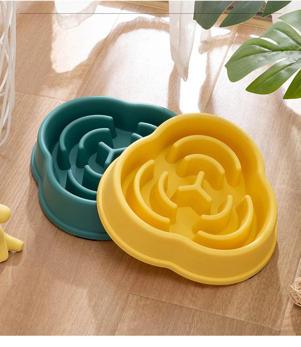 Dog Puppy Slow Feeder Bowl Non Slip Puzzle Bowl Anti-Gulping Dog Slower Food Feeding Dishes Pet Bowl for Large Medium Small Dogs