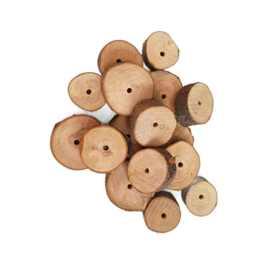 5/10Pcs DIY Natural Wood Slices Round Wooden Circles for Hamster Rabbit Teeth Grinding Toys for Chinchilla Pet Toys accessories