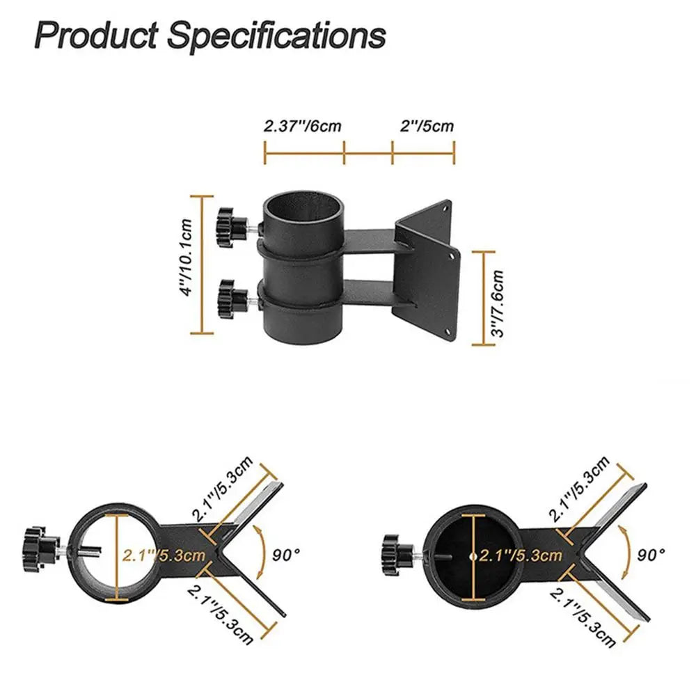 Heavy Duty Patio Umbrella Holder, Outdoor Deck, Mount, Stainless Steel, Clamp, Umbrella Bracket Outdoor Tools