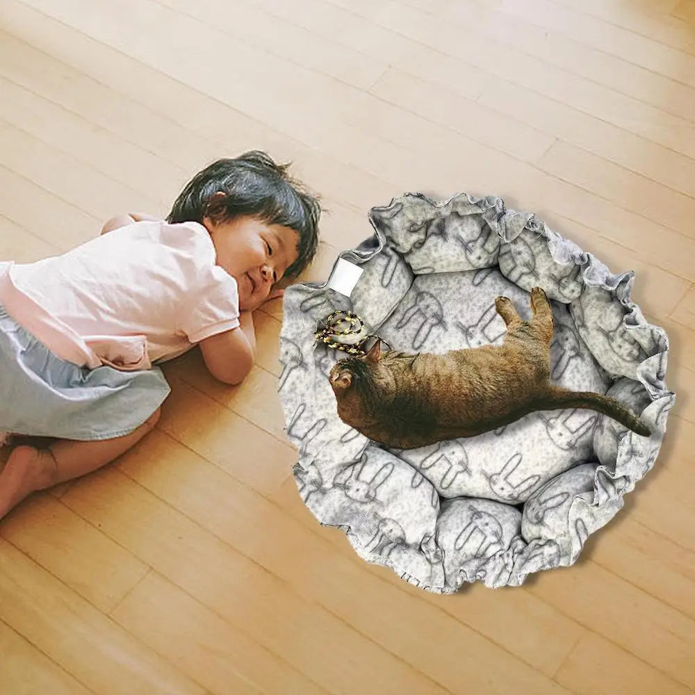 Cat Heating Pad Heated Pet Plush Mat Cat Warming Pad Heated Dog Blanket Pet Bed Electric Heating Mat With Anti Bite Cable For