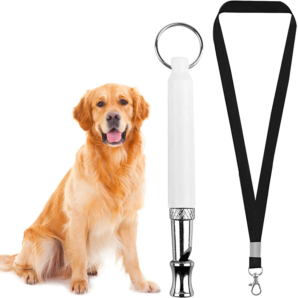 Dog Whistle to Stop Barking Neighbors Dog Adjustable Ultrasonic Silent Professional Recall Dog Training Whistles with Lanyard