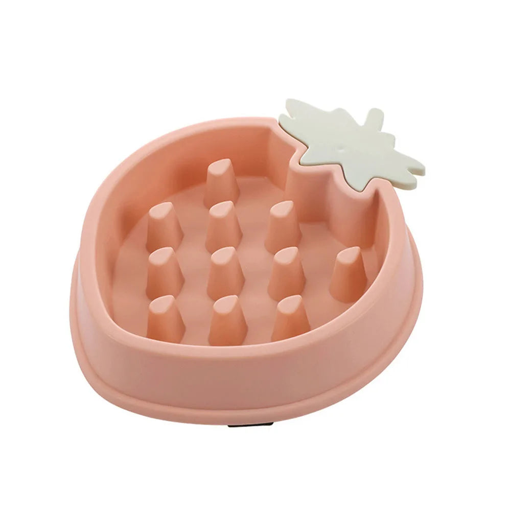 Slow Dog Bowl for Puppy Large Dogs Anti-Gulping Dog Slow Feeder Stop Bloat Slow Eating Pet Bowls Corn Peach Strawberry Pineapple