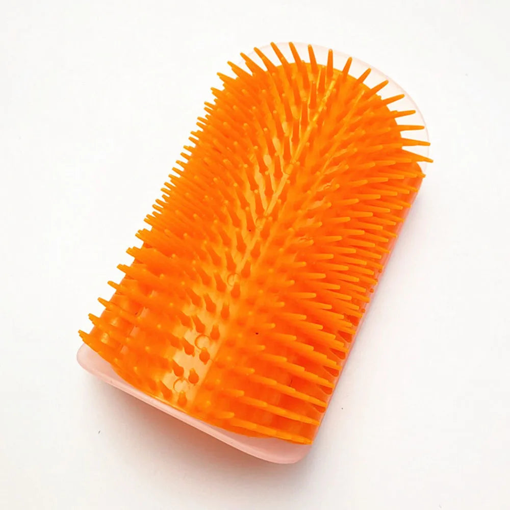 Pet Cat Brush Massage Device Hair Removal Comb Cat Toy Plastic Scratch Bristles Arch Massager Self Grooming Cat Corner Scratcher