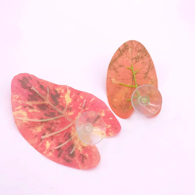 1Pc Artificial Aquarium Leaf Plants Decoration Betta Fish Rest Spawning Ornamental Plant Betta Fish Play Relax Hide Leaf Hammock