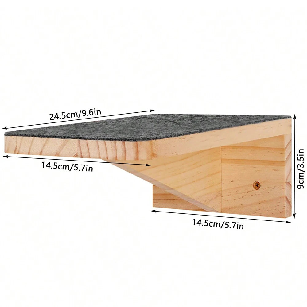 Cat Shelves Wall Mounted Cats Bed Washable Grip-Resistant Cat Platform with Scratching Post for Climb & Grind Claws Kitty Toys