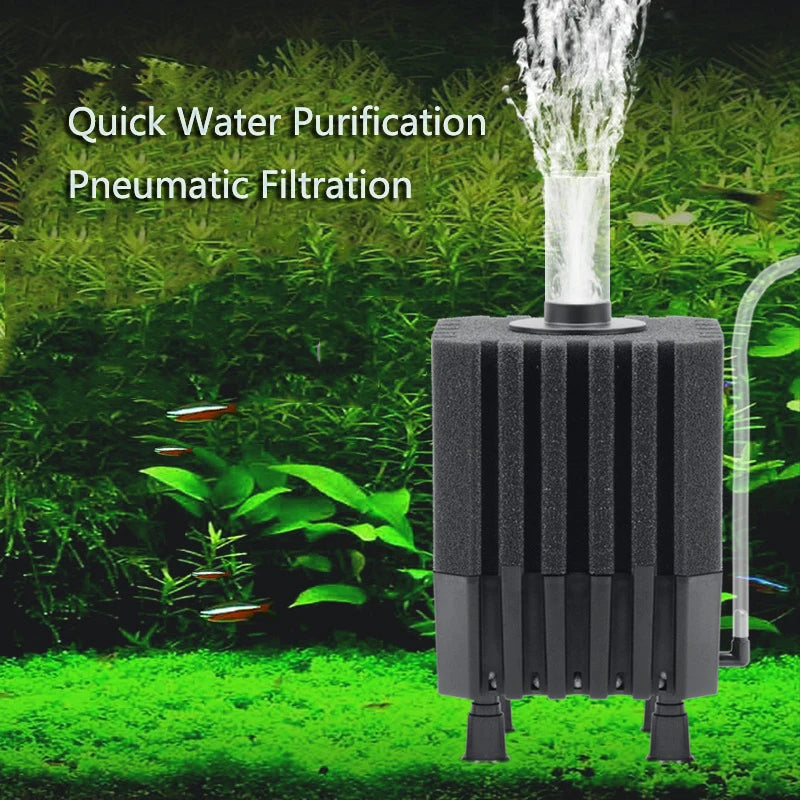 1Pcs Black Aquarium Filter for Aquarium Fish Tank Air Pump Skimmer Biochemical Sponge Filter Aquarium Bio Filters Filtro Aquario
