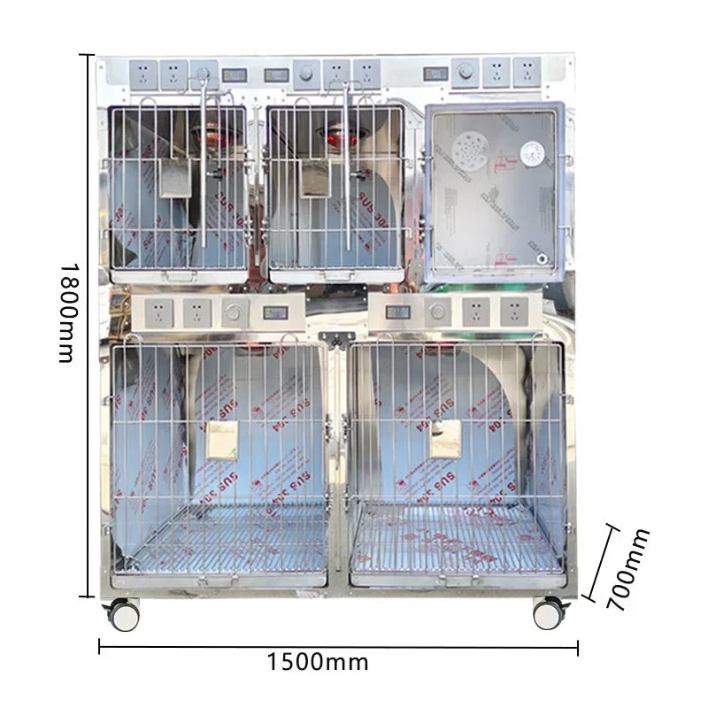 304 stainless steel dog cage multi-layer pet display cabinet display cage pet store foster cage pet hospital inpatient cag