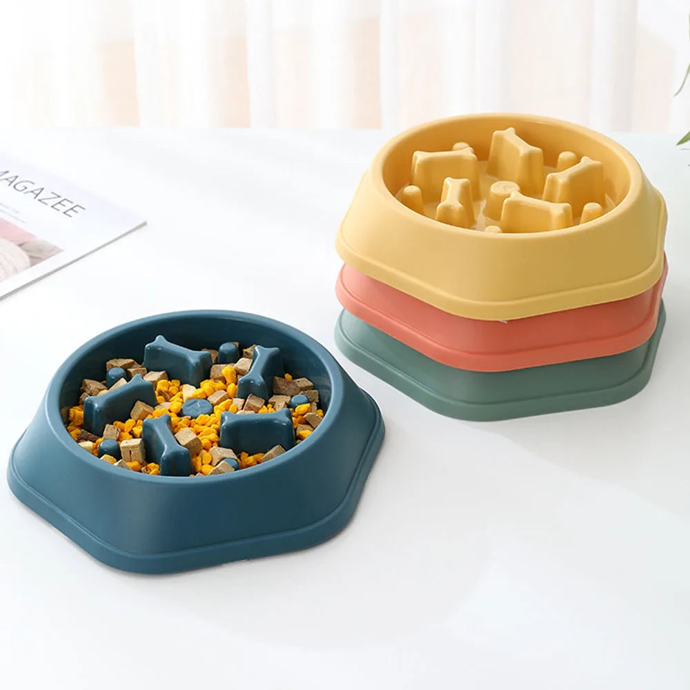 Dog Puppy Slow Feeder Bowl Non Slip Puzzle Bowl Anti-Gulping Dog Slower Food Feeding Dishes Pet Bowl for Large Medium Small Dogs