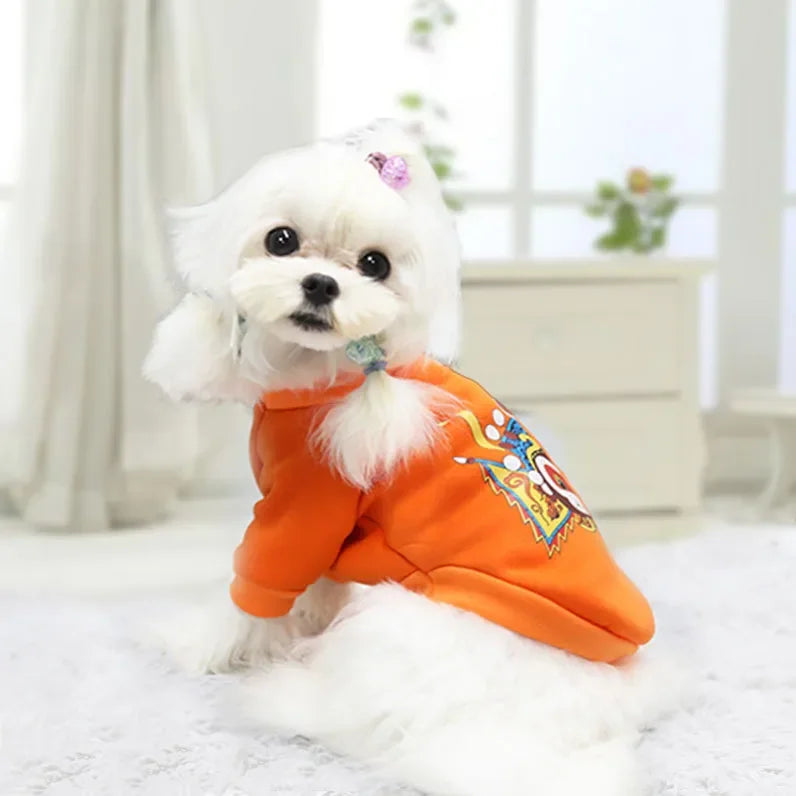 2023 New Dog Clothes Winter Warm Dog Clothes Christmas Tree Elk Dog Coat Puppy Clothing Hoodies For Small Dogs Yorkshire Outfit