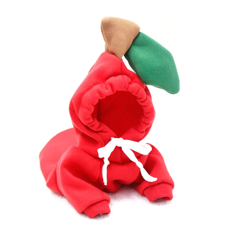 Cute Fruit Pet Costume Dog Clothes for Small Dogs Warm Fleece Doggy Hoodies Pet Dog Cat Clothing Puppy Sweater for Chihuahua Pug