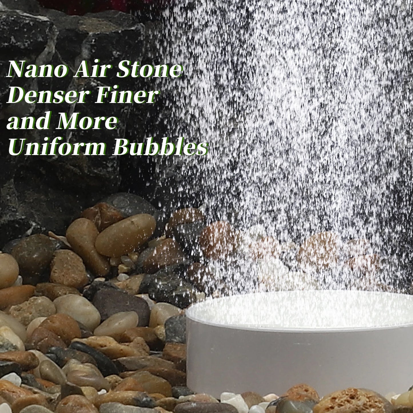 UXCELL 5cm Fish Tank Bubblers Air Stone Nano Air Disk Stone Sets Mini Air Pump Accessories with Tube Suction Cups Air Valve