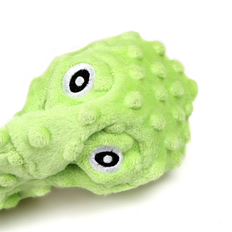 Sounding Animal Pet Dog Accessories Cartoon Plush Octopus Interactive Toy for Small Puppy Chihuahua Bite Resistant Pet Products