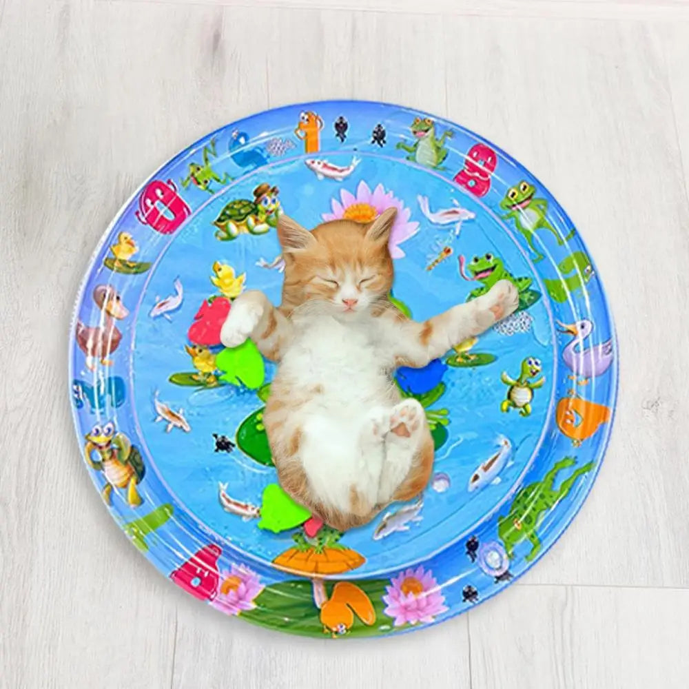 Water Play Mat For Cat Sensory Water Mat Water Sensory Play Mat Cat And Dog Pet Playmat Sea Ocean Theme Sensory Toy Pet Supplies
