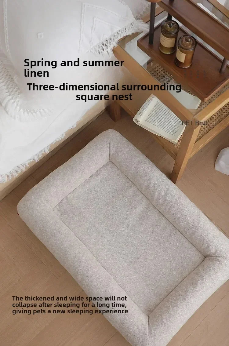 Surround Quadrangle Dog Kennel All-season High Thickened Memory Foam Removable Waterproof Spacious Solid Wear-resistant