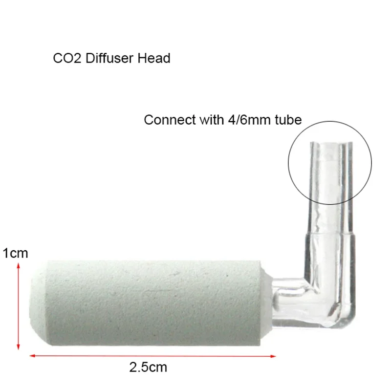1Pc CO2 Diffuser Acrylic Tank Regulator CO2 Atomizer with Nano Diffuser Suction Cups Acrylic Aquarium Fish Tank Aquatic supplies