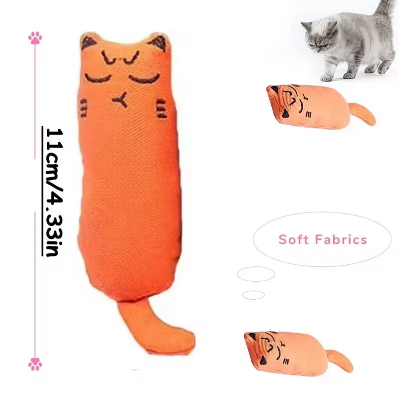 Bite Resistant Catnip Toy for Cats,Catnip Filled Cartoon Mice Cat Teething Chew Toy