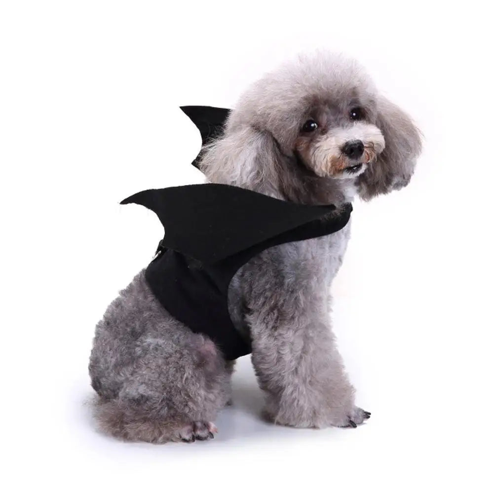 Cool Wings Black Bat Creative Pet Dog Clothes Halloween Transformation Costume Suitable For Festivals And Parties Dog Dress Up