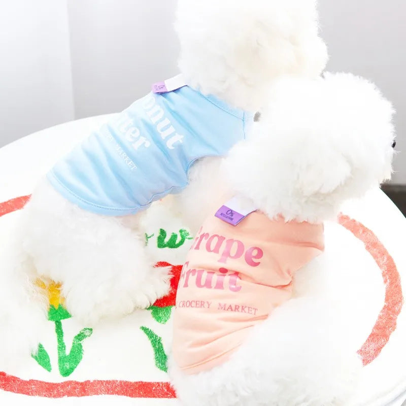 Summer Dog Vest Puppy Clothes for Small Dog Pet Solid Shirt Small Dogt Shirt Chihuahua Bichon Dog Undershirt Girls Dog Costume