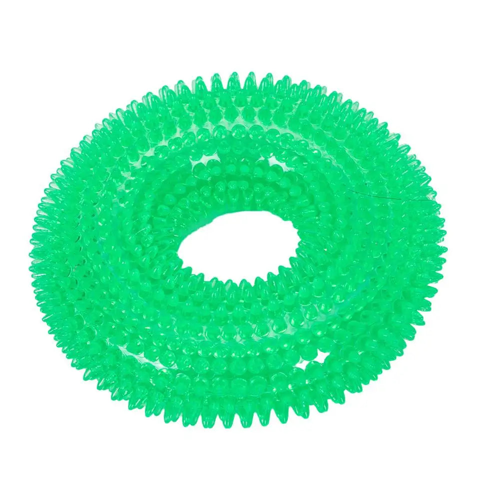 Pet Teething Sound Toy TPR Bite-resistant Raised Texture Teeth Design Spherical Safe Harmless Health Promotes Cleans Oral H0F7