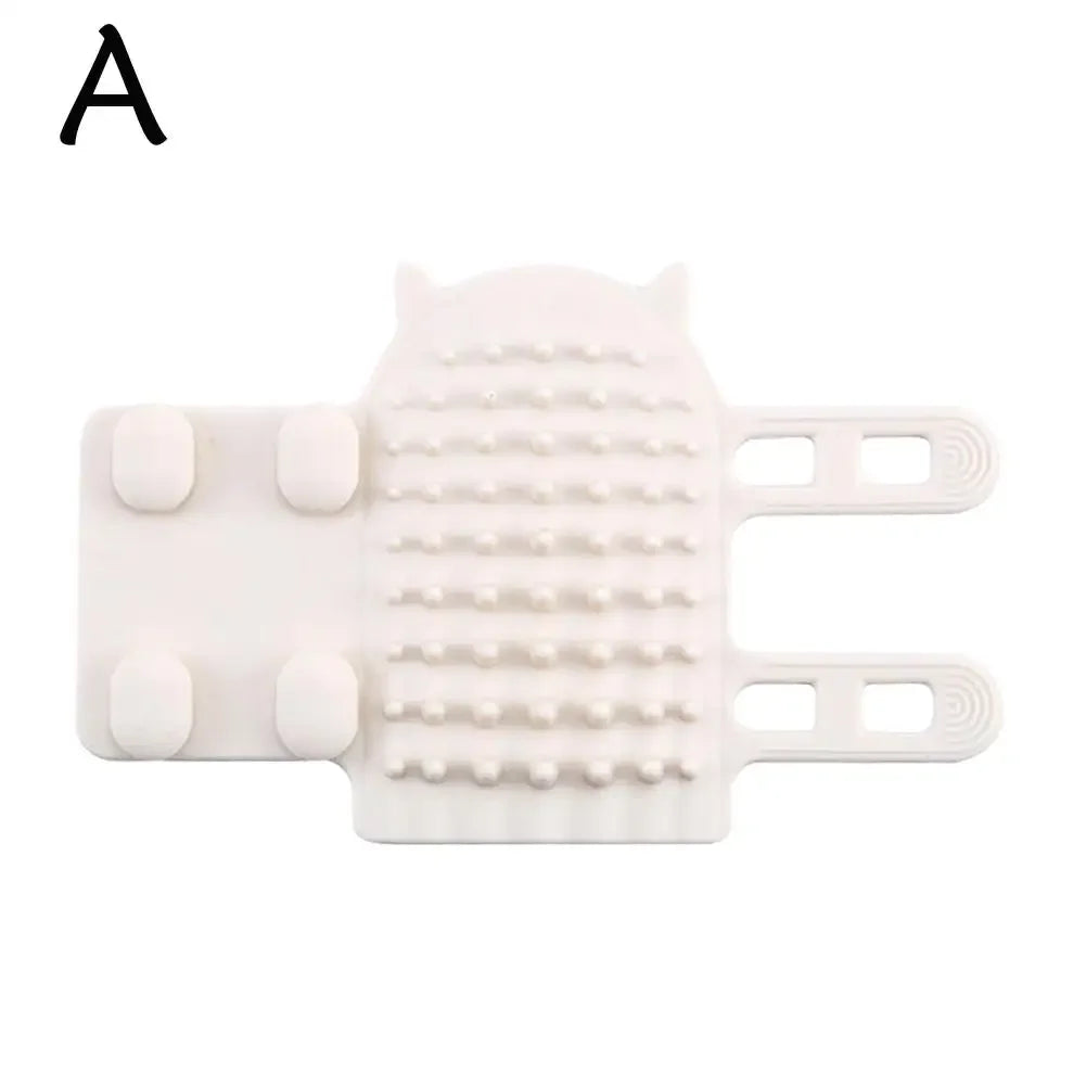 Dog Cat Hair Removal Comb Pet Massage Brush Self Cleaning Grooming Scratch Tool Cat Soft Rubbing Brush Combs Chair Wall Sil H4R0