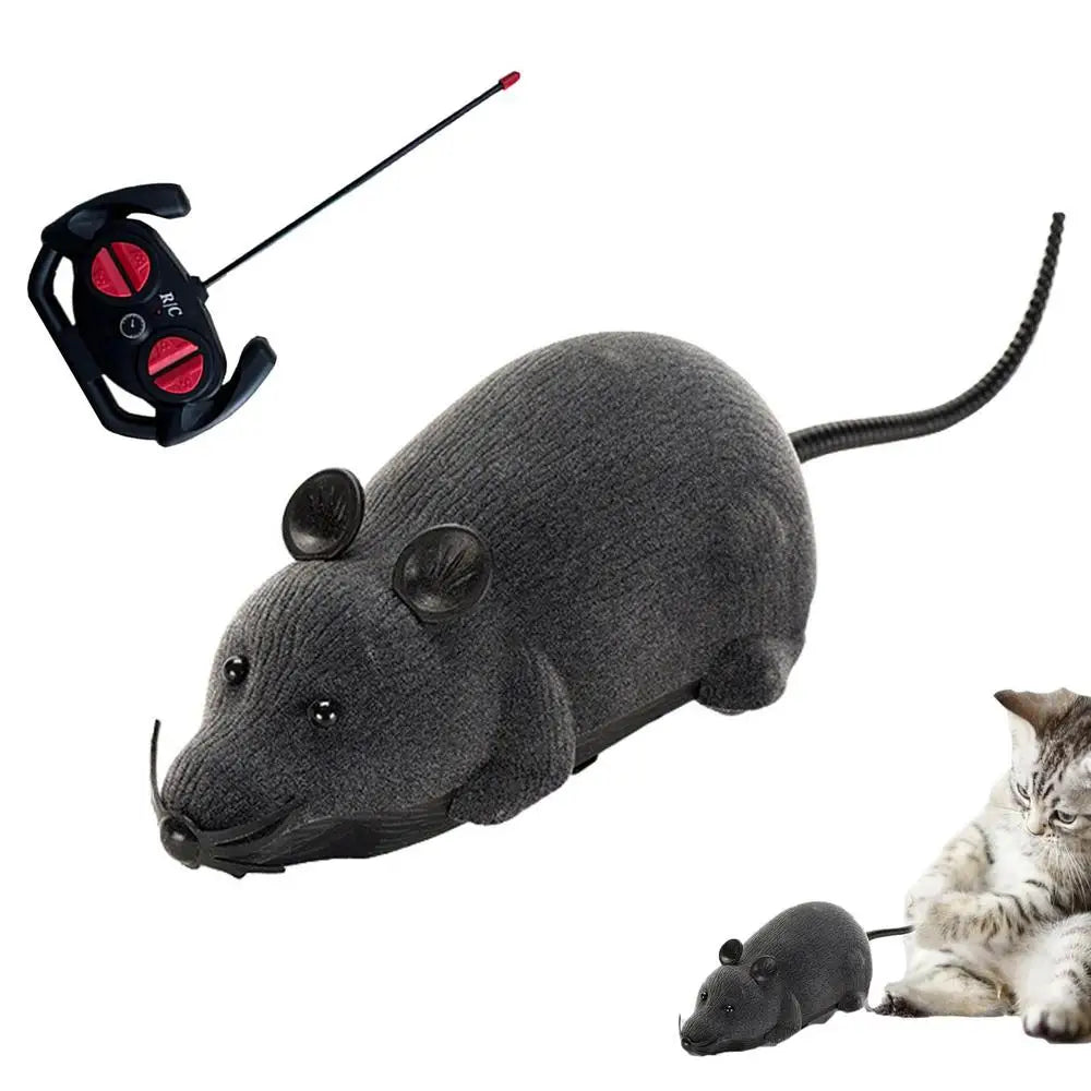 Robotic Mouse Cat Toy RC Mouse Cat Toy Squeaky Mouse Cat Toy Battery Powered Mimics Motion Of Real Prey Fun Interactive Play