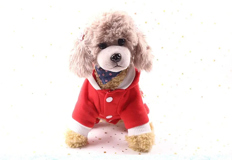 Dog Winter Warm Pet Clothes Christmas Clothes for Small Medium Dogs Elk Santa Claus Dog Coat Hoodies Christmas Dogs Costume