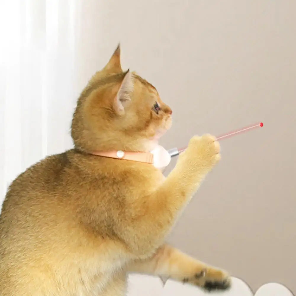 Laser Cat Collar LED Laser Cat Teasing Toy Cat Collar Toy Electric Smart Laser Teasing Cat Interactive Toy Kitten Playing Toy