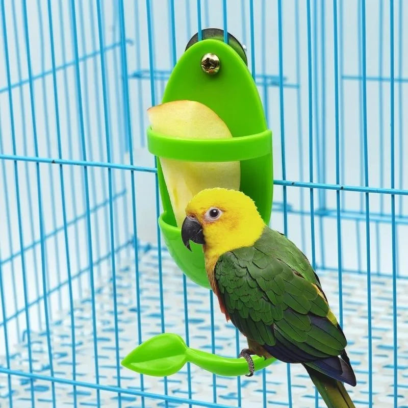 1pcs Bird Cuttlebone Holder Bird Cage Feeding Holder Vegetable Fruits Cuttlebone Holder for Parrot Budgies Parakeet Cockatiel