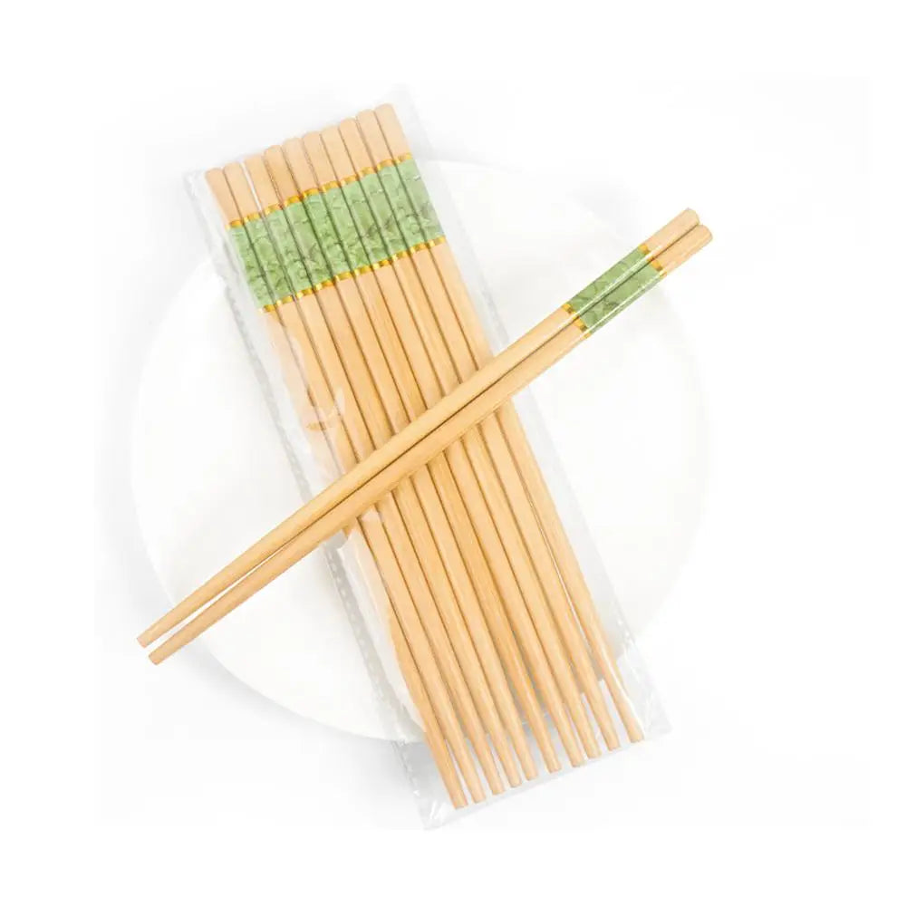 Green And Healthy Natural Bamboo Chopsticks 5 Pairs New Home Use Mildew-proof And High Temperature Resistant Environmentally