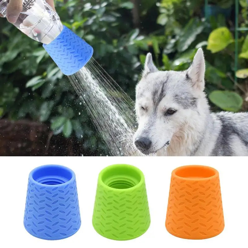 Dog Bath Sprayer Portable Outdoor Shower for Dogs Outdoor Water Sprayer Nozzle Adapters for Pet Shower Silicone Dogs Shower