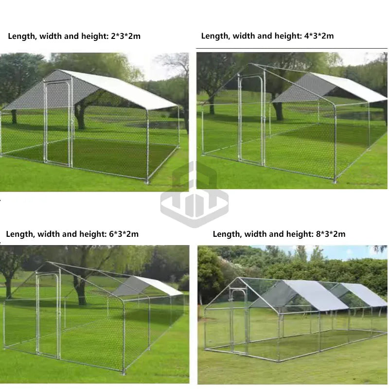 wholesale high quality chicken coop with sunshade, 4x3x2m easy assembling chicken coop pet cage